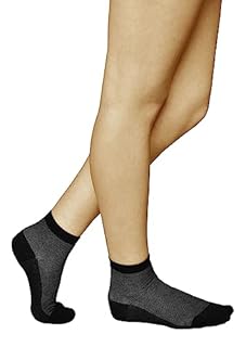 Sweat Guard® 5% Silver Ankle Socks - 2 Pairs. Antibacterial Socks For Men & Women, Fights Foot Odour & Sweaty Feet. Anti Sweat Socks For Hyperhidrosis Treatment, Grey & Black, Size 7-11.