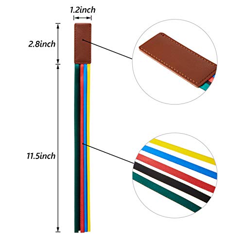 6 Pieces Bible Ribbon Bookmark Multi Ribbon Page Marker Leatherette Bookmark Artificial Leather Bookmark With Colorful Ribbons For Books (Bright Color) #TOP1