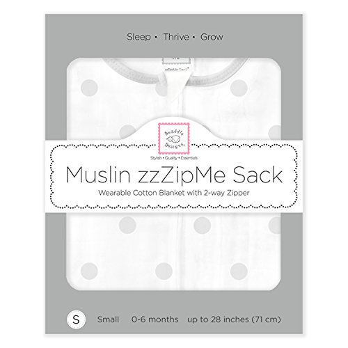 Image of SwaddleDesigns Muslin zzZipMe Sleeping Sack, for Baby Boy and Girl, Wearable Blanket with 2-Way Zipper
