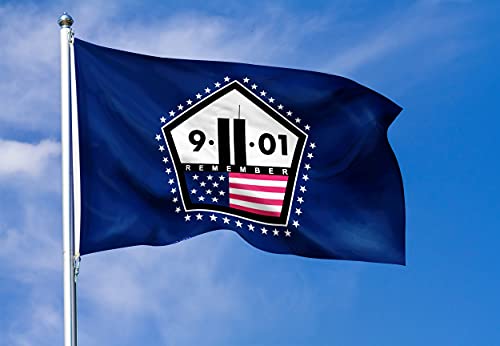 Xifan Premium Remember 911 Memorial September 11Th 9/11 Flag 3X5 Ft, Patriot Day Flag Heavyweight 100D Quality Polyester, Vibrant Print Double Stitched, Indoor Outdoor Banner #TOP1