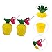 SOLUSTRE 2sets Pineapple Cups with Straws Hawaiian Party Mugs for Beach Theme Events Fun and Creative Drinkware Random Colors