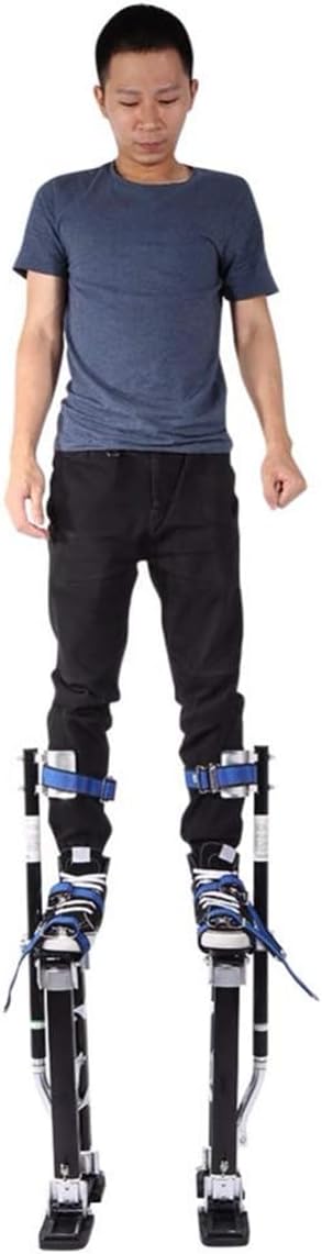Builders Drywall Plastering Stilts Aluminum Alloy Professional Adjustable Strap Painter Tool Decorators Stilts for Drywall Ceiling Builder, 18" to 30"