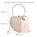 U Scinan Cute Heart Shape Tote Handbag Women's Fashion PU Leather Small Handle Satchel Crossbody Purse (B-Gold)