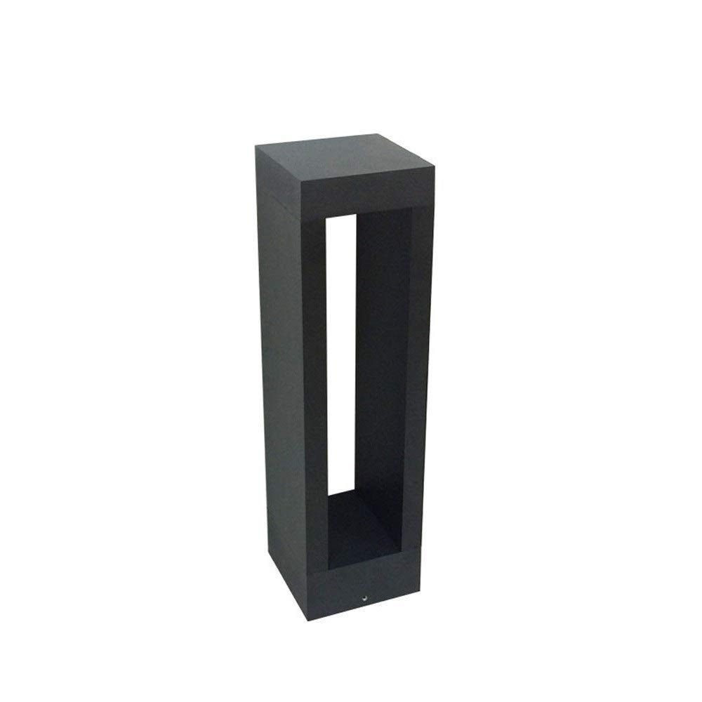 Lámpara de Poste Cuadrada LED de 10W para Exteriores, luz de estigma de Aluminio a Prueba de Lluvia, lámpara de Columna de bolardo de césped de 40cm para Villa, Porche, jardín, Patio, Camino, Calle