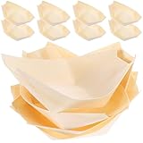 Veemoon Barcos de Madera Desechables para Sushi 8,5x6 Cm, 100 Piezas, Tazones para Refrigerios y Postres, Ecológicos y Biodegradables, Ideales para Catering, Fiestas y Picnics