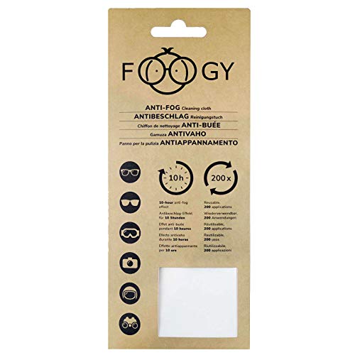 FOOGY Pao de microfibra antivaho para gafas | pao de limpieza en seco | no se necesitan lquidos adicionales