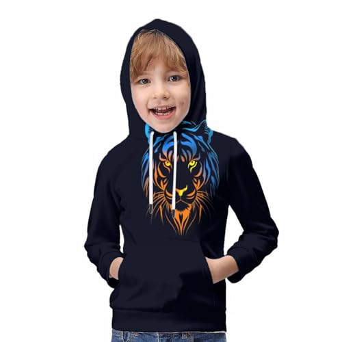 Pull Capuche Tigre pour Ados Sweat Confortable Cour de Récré