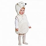 Kinderkostüm Eisbär 104 Weste Fasching Bär Tierkostüm Plüsch Eisbärenkostüm