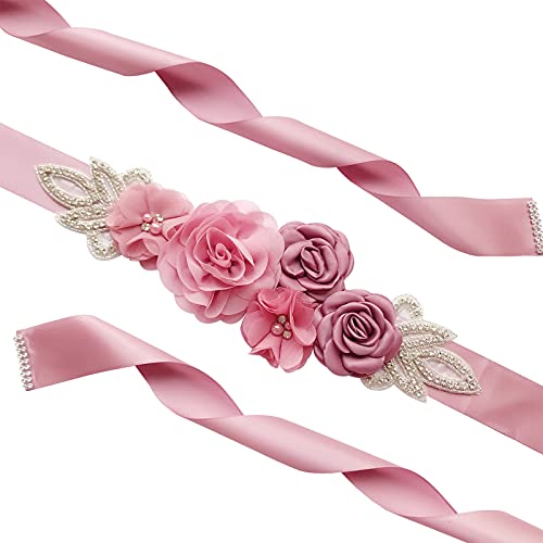 Mommy Jennie Maternity Pregnancy Sash Belt with Flower Floral Baby Shower2