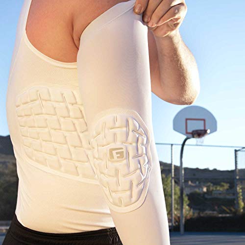 G-Form Padded Pro Team Basketball Sleeve - Arm Sleeves für Männer und Frauen - Weiß, Erwachsene Small/Medium