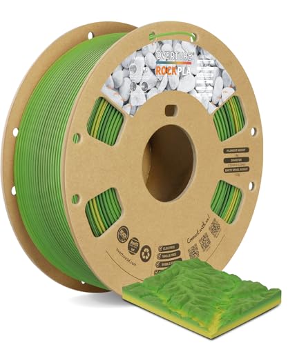 Filament OVERTURE PLA Zielony Tęczowy Teksturowany (GREEN RAINBOW TEXTURED)