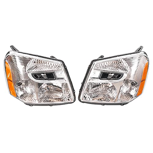 Replacement Headlights Kit compatible with 2005-2009 Chevy Equinox SUV, Chrome Housing