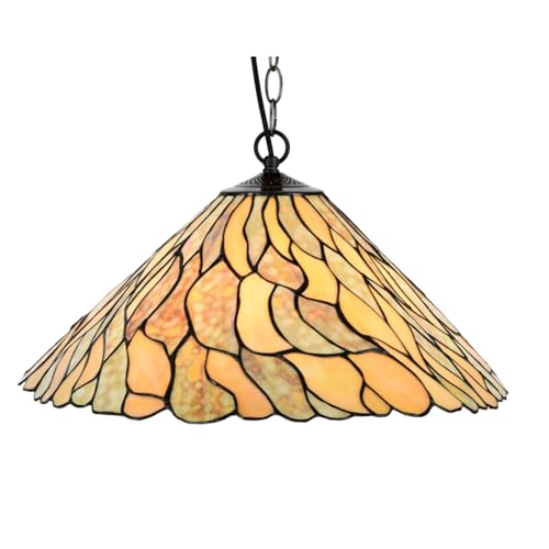 Suspension Tiffany-style Jade 3x E-27 luminaire de salon Art Déco vert
