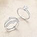 Newshe Wedding Rings for Women Engagement Ring Enhancer Band Bridal Set Sterling Silver 1.8Ct Cz Size 7