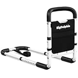 BigDolphin Bed Rails for Elderly Adults - ASTM Approved Adjustable Bed Cane with Non-Slip Ergonomic Handle & Storage Pocket, Bed Railings for Seniors Hold up to 350 LBS, Tool-Free