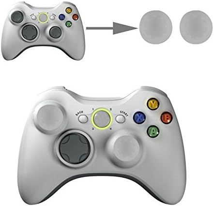Microware 2 PCS Silicone Key Protector Thumb Grips Joystick Caps for PS4 & XBOX(Transparent)