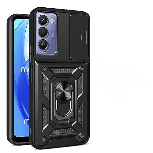 Protection Tecno Camon 18P CH7n coque noire antichoc avec cache caméra amovible