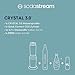 SodaStream Wassersprudler CRYSTAL 3.0 mit Quick-Connect CO2-Zylinder| inkl. 4 x 0,8L CRYSTAL Glasflasche | Farbe: Titan + SodaStream Sirup Pepsi Zero Zucker, 440 ml