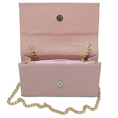 Kit Bolsas 3 Peças Castelo + Clutch Corrente e Carteira Tamanho:Único;Cor:Rosa