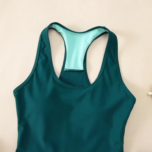 Image of IZYJOY Kids Girls Tennis Golf Dress Outfit Sleeveless Racerback Dresses with Shorts Pockets Sport Athletic 2 Piece Sets