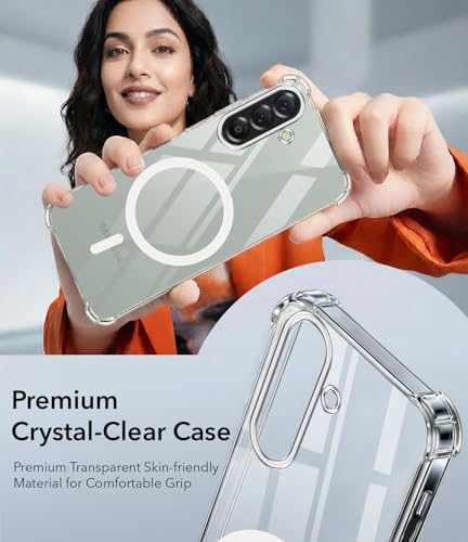 Image of Jkobi Shockproof Crystal-Clear Back Cover for Samsung Galaxy A56 (Magsafe Wireless Support | Drop & Camera Protection | Hard Polycarbonate)