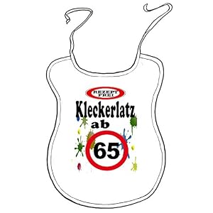 Kleckerlatz Scherz-Latz für Erwachsene ab 65″ Baby-Lätzchen