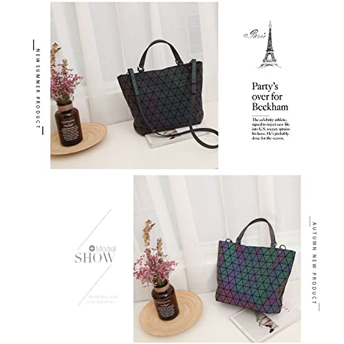 Sac à main géométrique haut de gamme avec effet holographique unique - 6