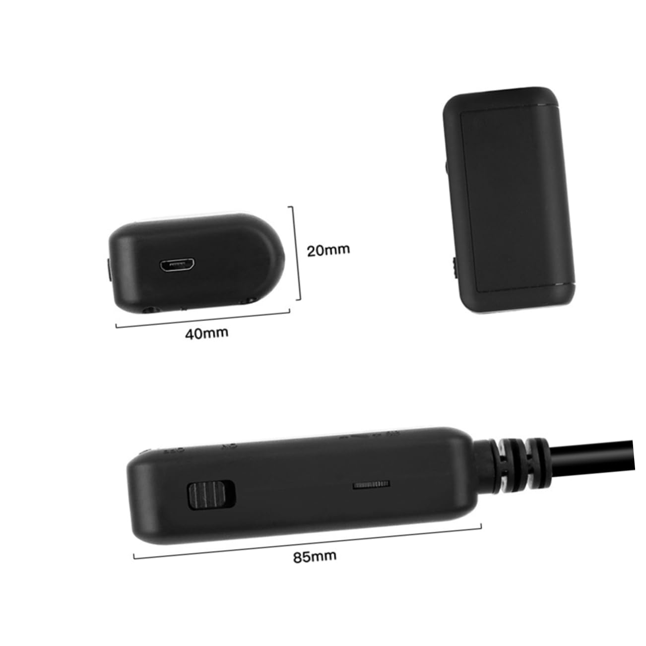 OUNONA Telecamera Endoscopica Ip68 1920p 6 Led, Batteria Integrata, Cavo Rigido da 2 Metri, per Ispezione Industriale e Fotografica ad Alta Definizione