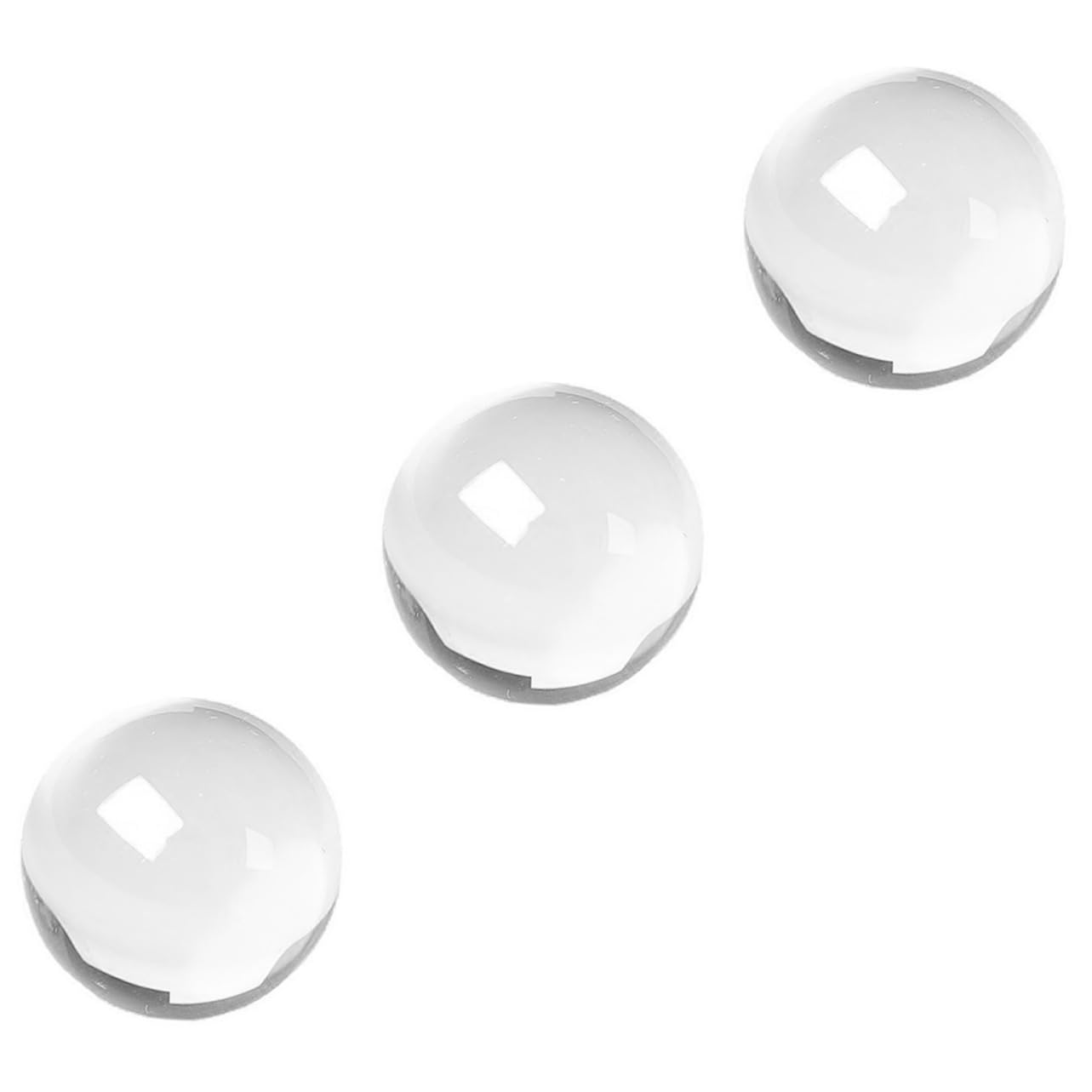 FRCOLOR Lot de 3 balles de massage rondes en cristal pour les mains - Balles de massage pour les mains - Balles d'exercice pour les mains - Balles rondes en jade - Ballon de handball - Ballon de sport