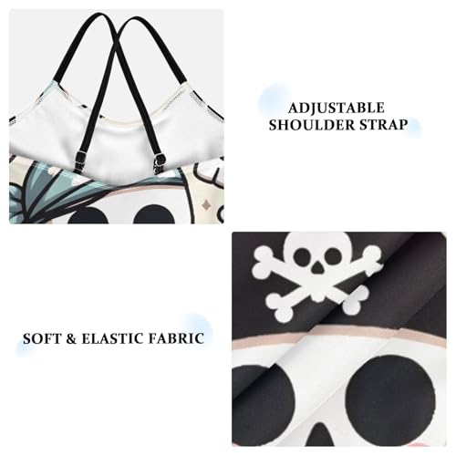 Girls Swimsuit Pirate Skull Head One Piece Swimwear3