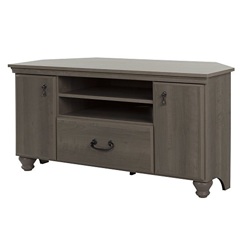 South Shore Noble Corner Stand-Fits TVs Up to 55'' Wide-Gray Maple