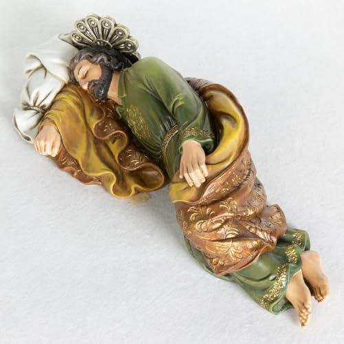 Estatua San José Dormido de Resina, 10 pulgadas miniatura 6