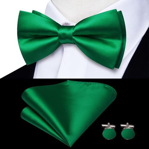 Image of Dubulle Suspender and Bow Tie for Men Paisley Solid Mens Suit Braces Pretied Bowtie and Handkerchief Cufflinks Formal Wedding