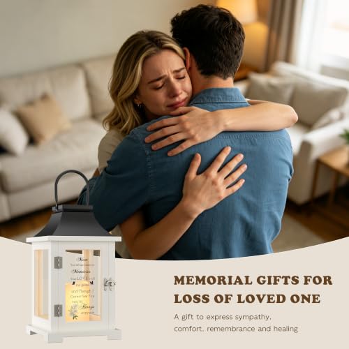Image of Memorial Lantern, Sympathy Gifts for Loss of Mom Loved One with Card