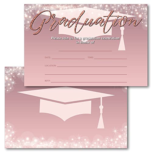 FujLoy 20 Cards with Envelopes, graduation party invitations 2025, 2025 College, High School, University Grad Celebration.?007?