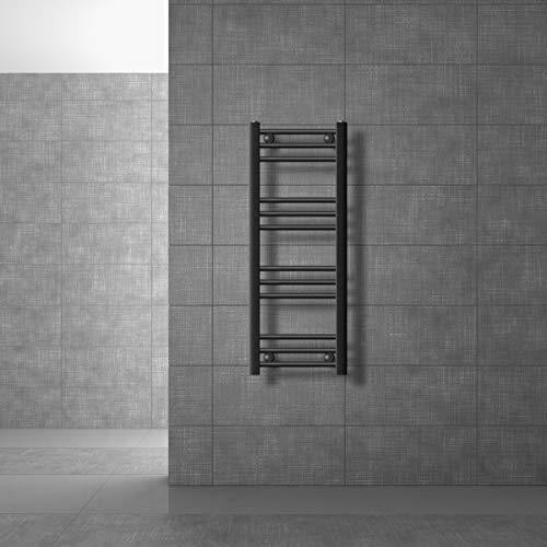 Radiadores Electricos De Pared ECD Germany Radiador Toallero de Baño - 300 x 800 mm - Antracita - Recto - con Conexión Lateral - Calefactor Mural Tipo...