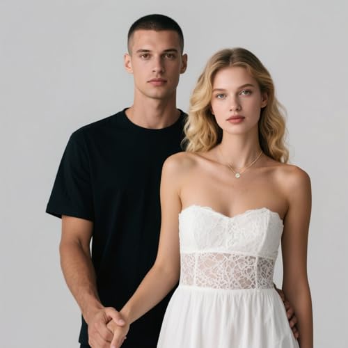 Moissanite Necklace for Women, 925 Sterling Silver 1 Carat Lab Created Moissanite Halo Pendant Anniversary Valentine's Day Birthday Gifts for Mom Wife4