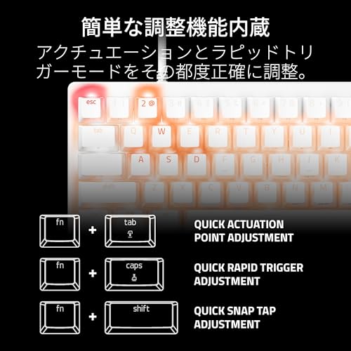 Razer(レイザー) Huntsman V3 Pro Mini JP (White Edition) RZ03-04991900-R3J1 の商品画像 6