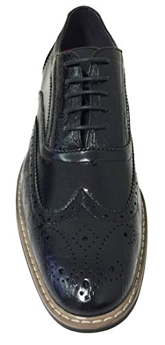 AC3D Men's Oxfords Shoes Wing Tip Lace up Two-Tone Alligator Print Leather Lined Brogue Casual Dress3