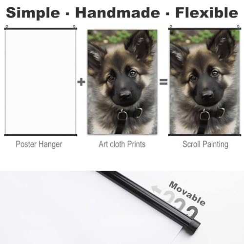 Poster chiot berger allemand en toile durable décoration murale luxe
