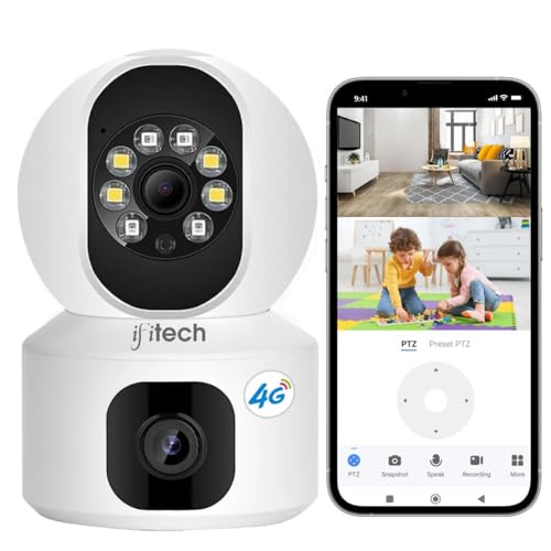 Image of IFITech 4MP HD Smart 4G Dual-Lens CCTV Camera - 4G LTE Connectivity | 360 Coverage | Two-Way Audio | Colorful Night Vision | True Plug & Play, Easy Setup | Made in India | IFI-4G1N