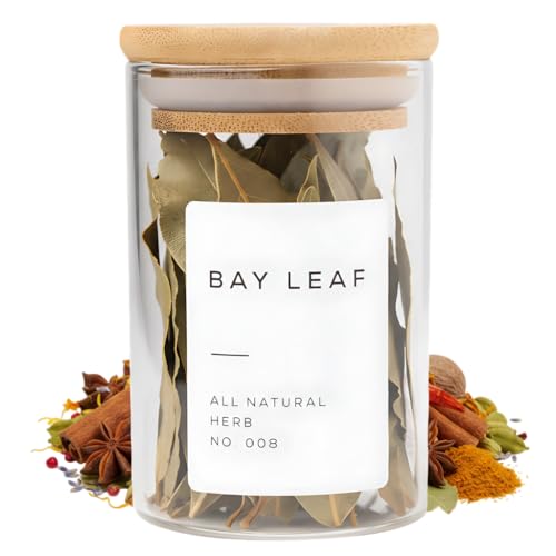 Bloomondo Empty Spice Jars with Label Pack (12x...