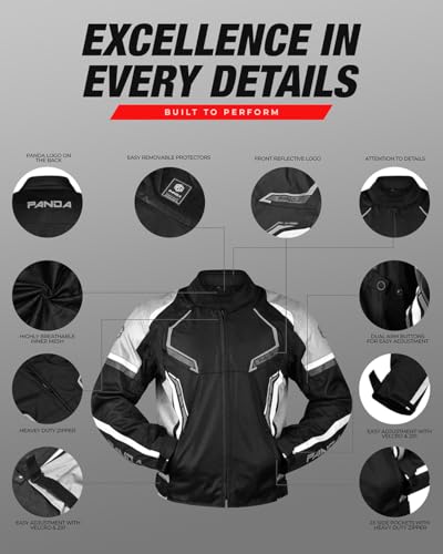 Image of Motorcycle Jacket for Men & Women All Season Hi Viz Armored Safe Riding Enduro Dual Sport Motorbike Adventure Touring Jacket