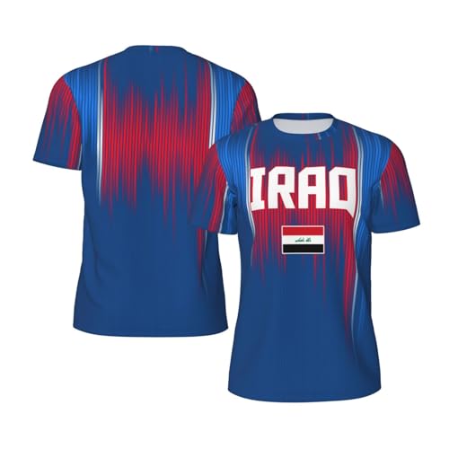 DABOYOZHZH Iraq Flag Cool Iraqans (7) Sports Jersey Mesh T-Shirt 3D Print for Running Cycling Soccer Tennis Fitness Climbing Shirts