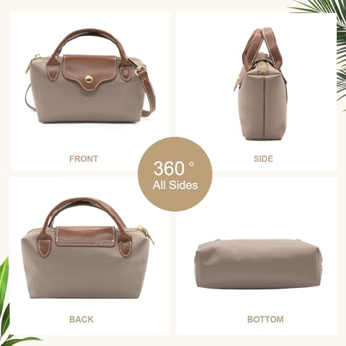 Bolso Mini Crossbody para Mujer en Nylon Caqui miniatura 7