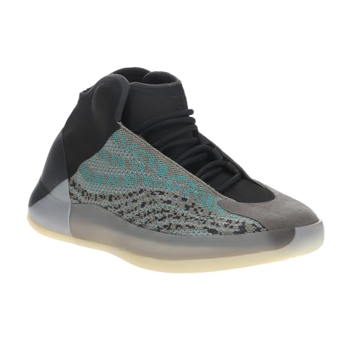 Image of adidas Yeezy Quantum Lace-Up Sneakers- Knitted Elastic Collar, Mesh Upper with RPU Cage, Boost Cushioning - Yeezy Shoes
