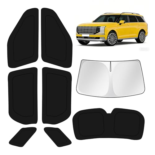 Image of KUST Car Window Shades for Hyundai Palisade LX3 2026 Windshield Sun Shade Side Window Cover UV Block Privacy Protection Accessories for Camping Blackout Rear Back Full Set 8PCS