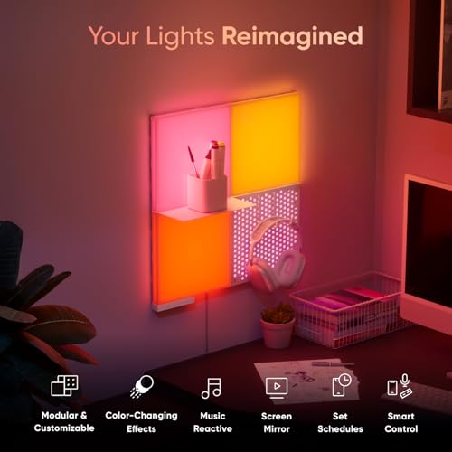 Image of Nanoleaf Blocks Smart LED Wall Light Panels, Pegboard 2PK