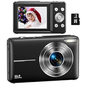 Digital-Camera-Kids-Camera-with-32GB-Card-FHD-1080P-44MP-Vlogging-Camera-with-LCD-Screen-16X-Zoom-Compact-Portable-Mini-Rechargeable-Camera-Gifts-for-Students-Teens-Adults-Girls-Boys-Black