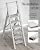 Mayi Plus 6 Step Ladder, Lightweight Folding Step Stool with Convenient Handgrip,Aluminum 330lbs Capacity Step Ladder for Office,Household,Kitchen,Library(Grey)